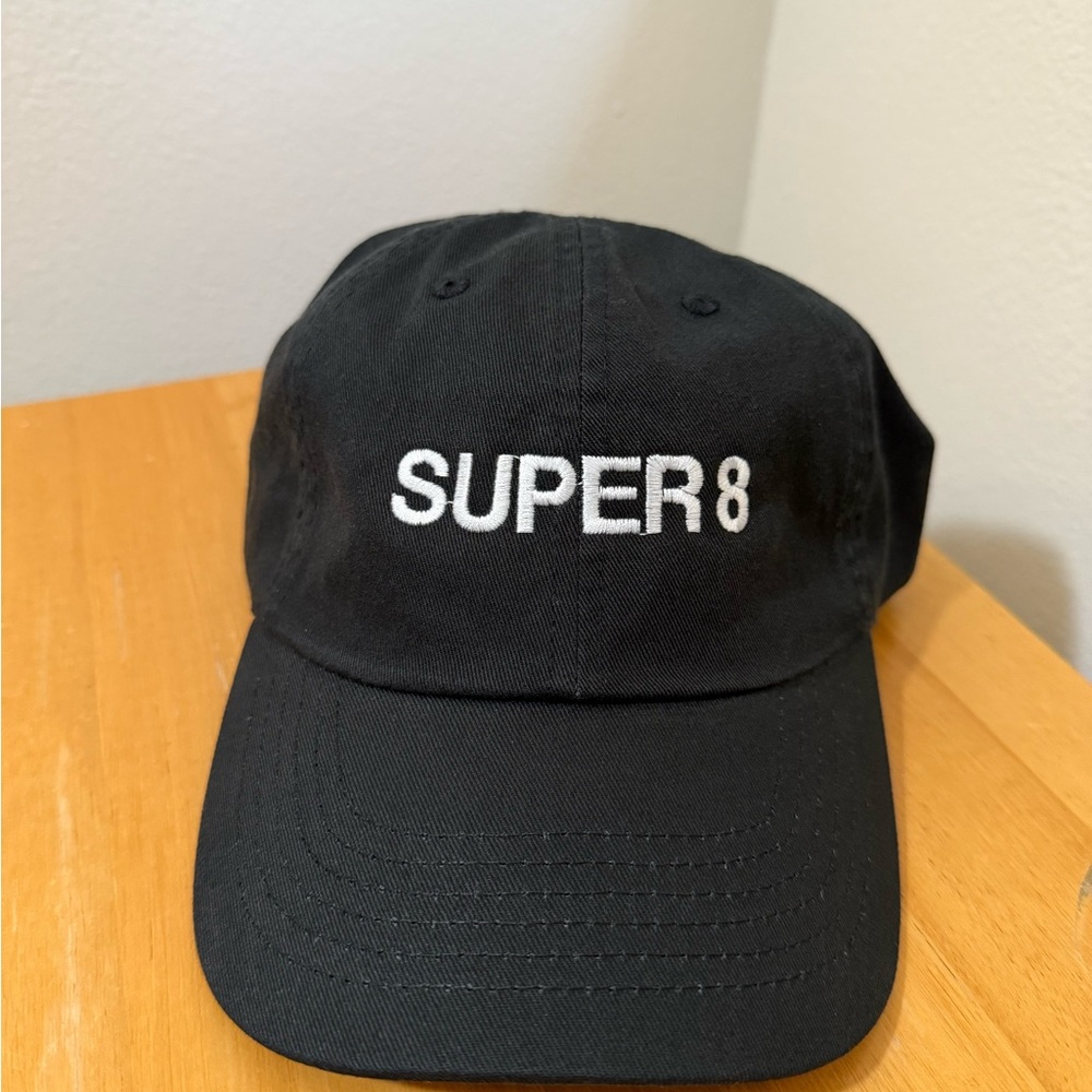Black Super 8 Cap